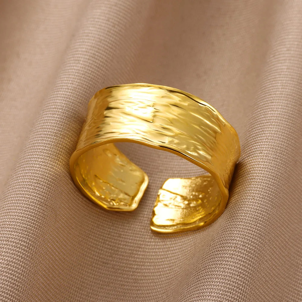Gold Color Opening Couple Ring