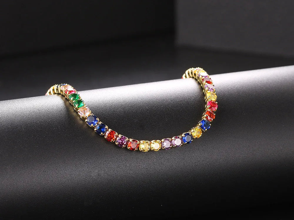 Hip Hop Iced Out Tennis Chain Necklace For Men Women Luxury Cubic Zircon Crystal Short Rock Neck Accessories Jewelry