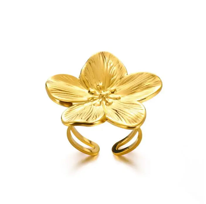Gold Color Opening Couple Ring