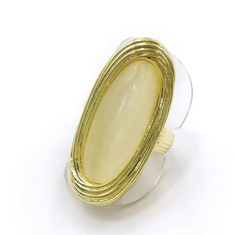 Irregular Ladies Rings 18K Gold Plated Party Ladies Ring Jewelry