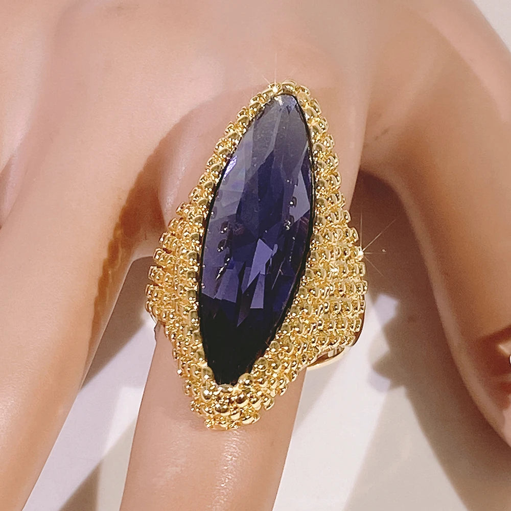 Irregular Ladies Rings 18K Gold Plated Party Ladies Ring Jewelry