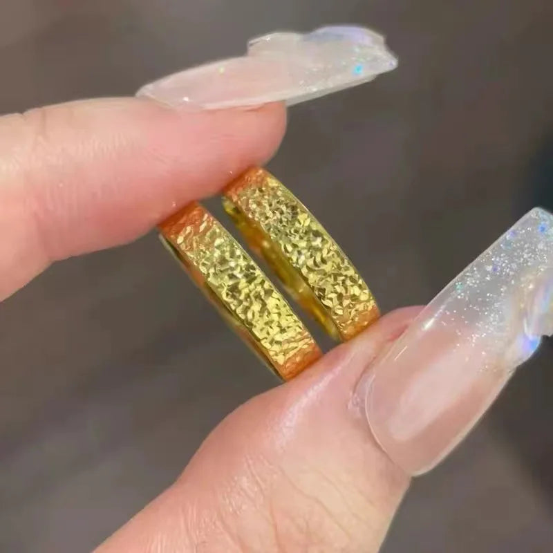 Real 18k Gold Ring for Woman High-quality Luxury Ring