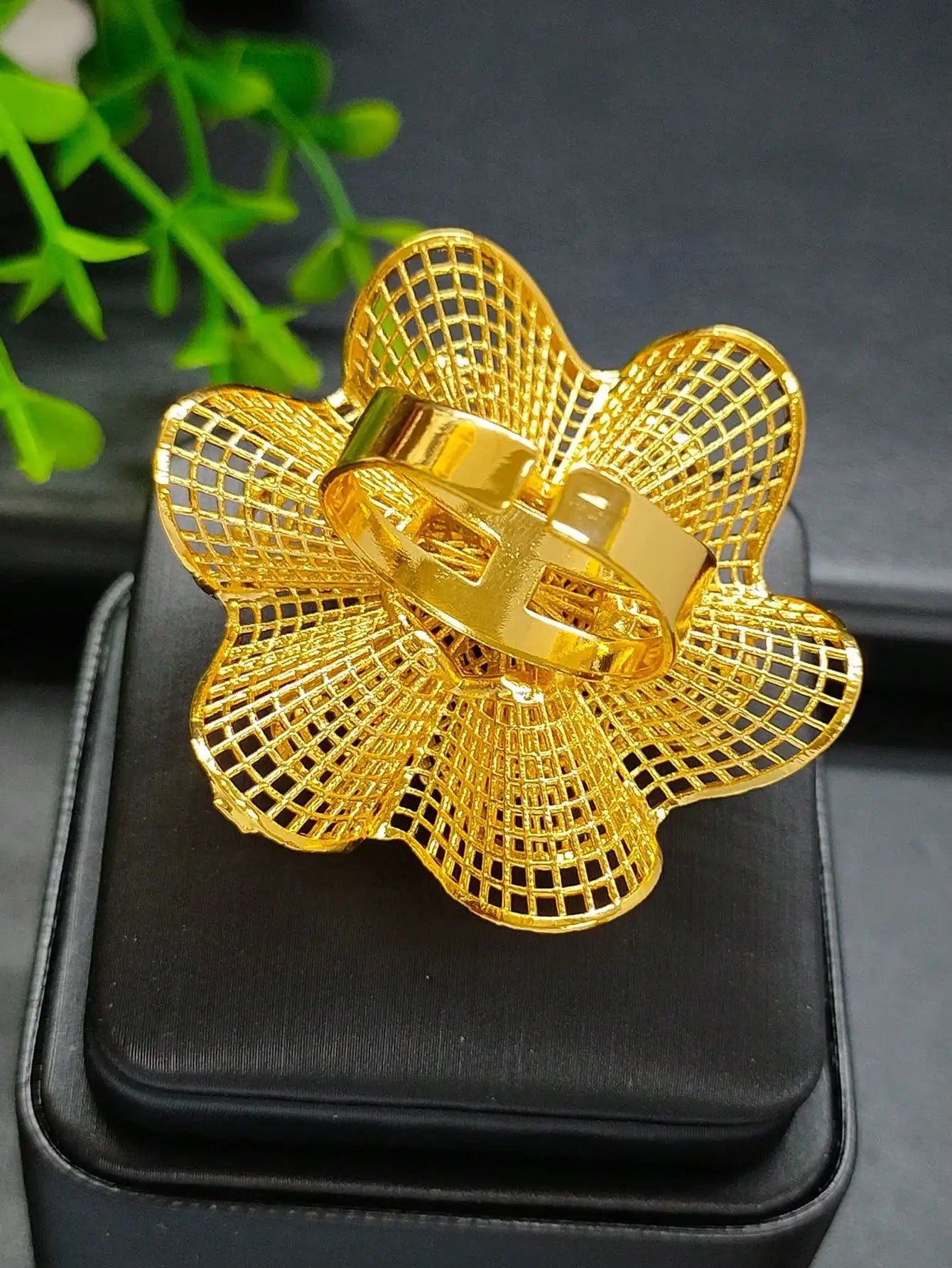 Golden Ring Brazilian Women 24K Gold Plated