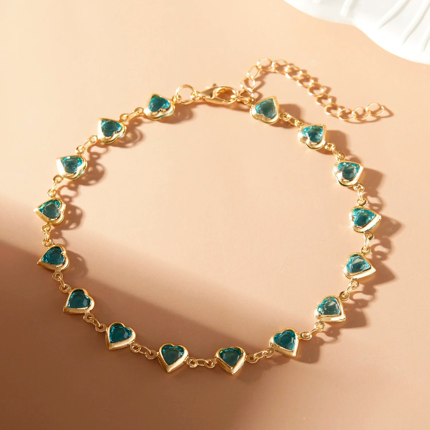 Vintage Boho Love Heart Crystal Colorful Anklet for Women Butterfly Daisy Foot Leg Ankle Chain Girls Beach Party Sandals Jewelry