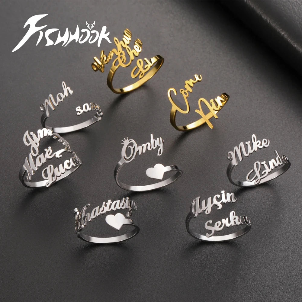 Rings Couple Gold Color