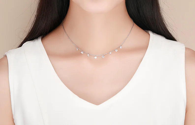 Minimalist Silver Necklace Jewelry