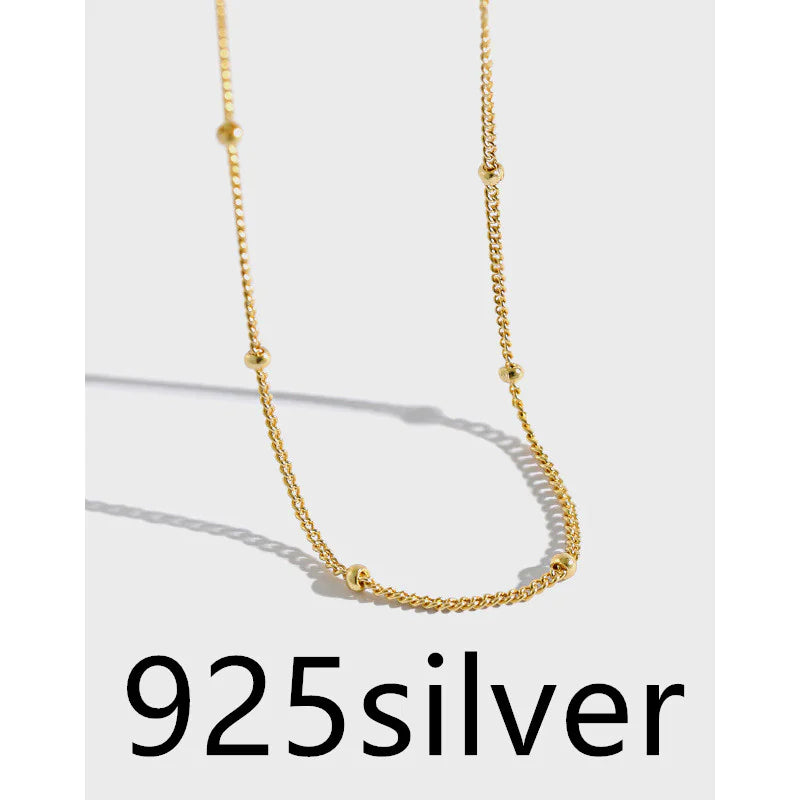 Bead Clavicle Necklace
